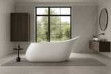 KANARI|70" FREE STANDNING BATHTUB SOLID SURAFCE STONE RESIN SOAKING TUB