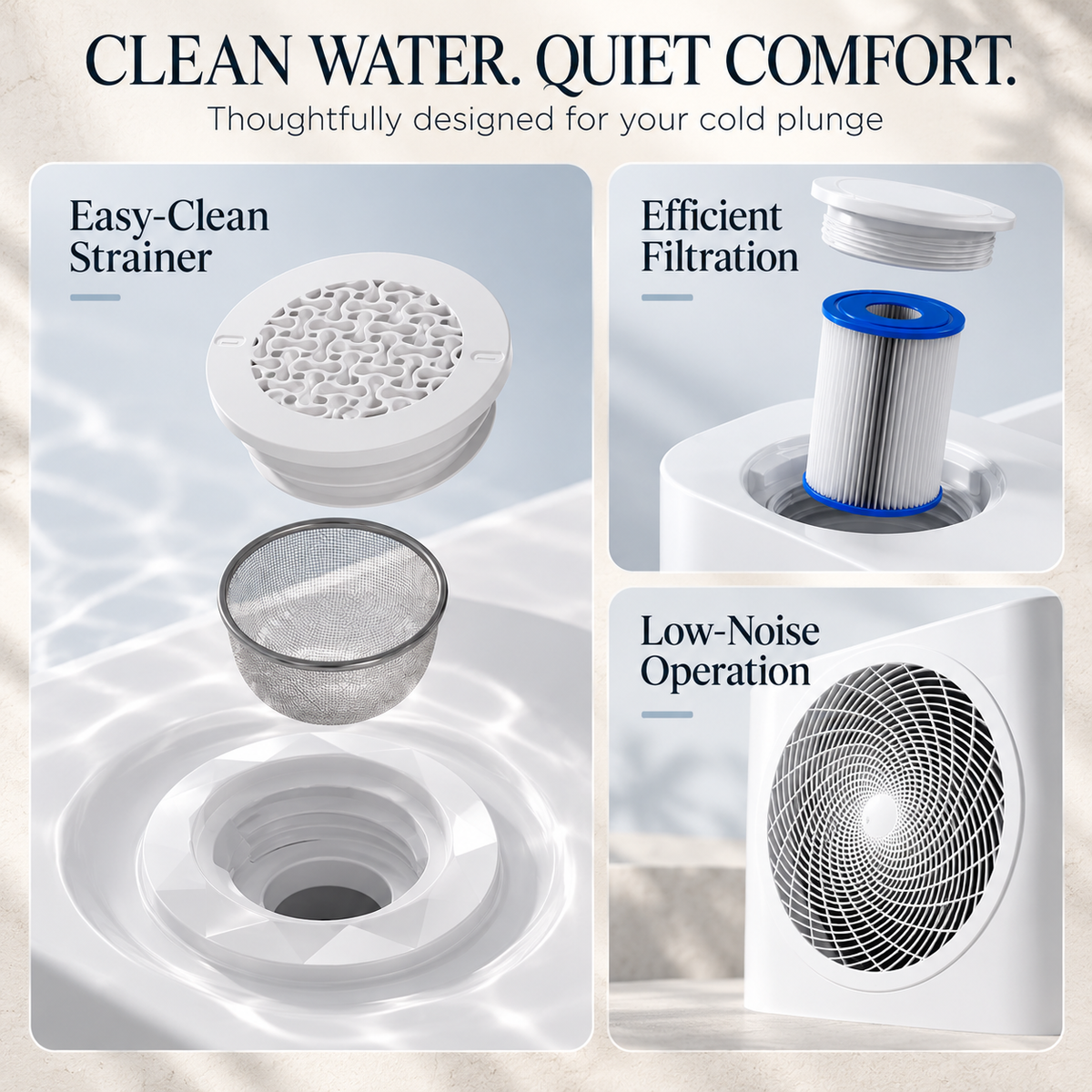 Frost| Smart All-in-One Cold Plunge Tub with Built-In Chiller, Filtration & App Control