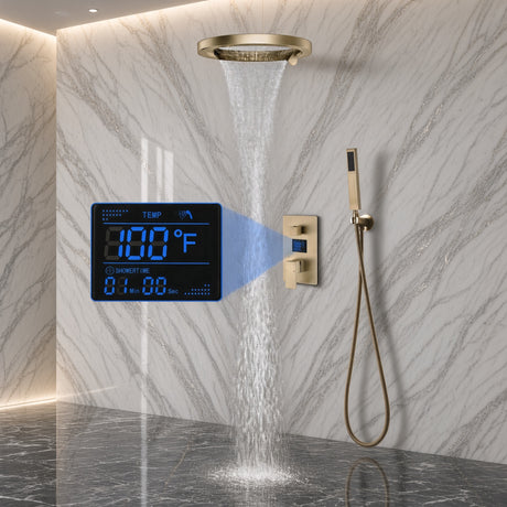 MARASI|20" COMPLETE LUXURY SHOWER SYSTEM RAINFALL SHOWER SYSTEM