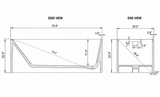 ELARA 70-INCH FREESTANDING RECTANGULAR BATHTUB – LUXURY SOLID SURFACE STONE RESIN SOAKING TUB