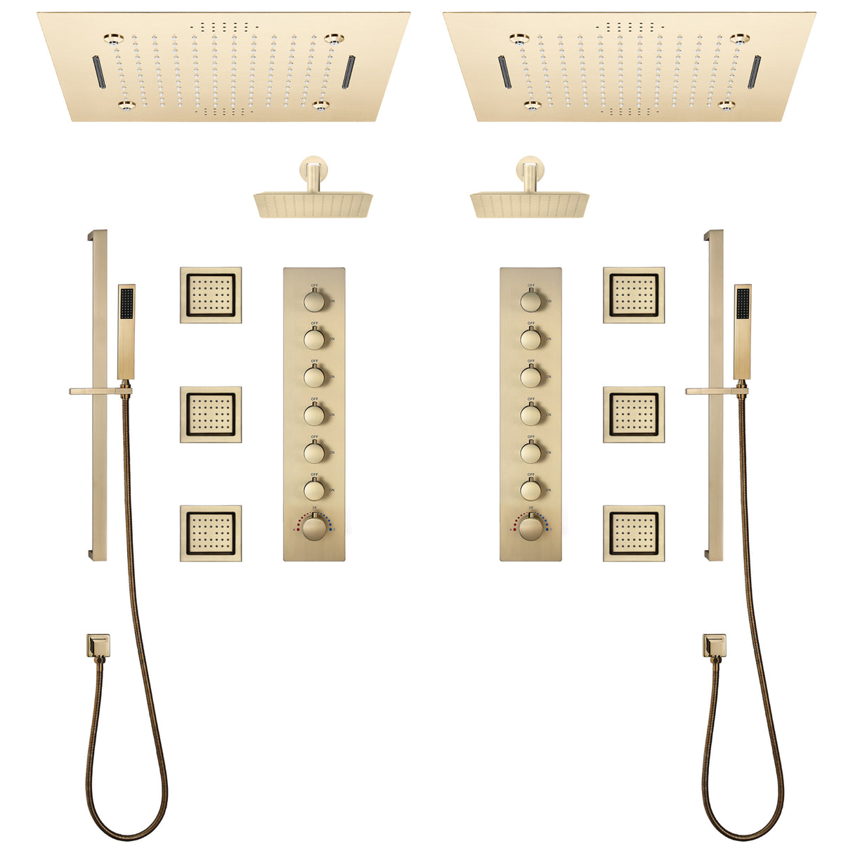 ENCORE|COMPLETE LUXURY DUAL SHOWERHEAD LED MUSIC SHOWER SYSTEM