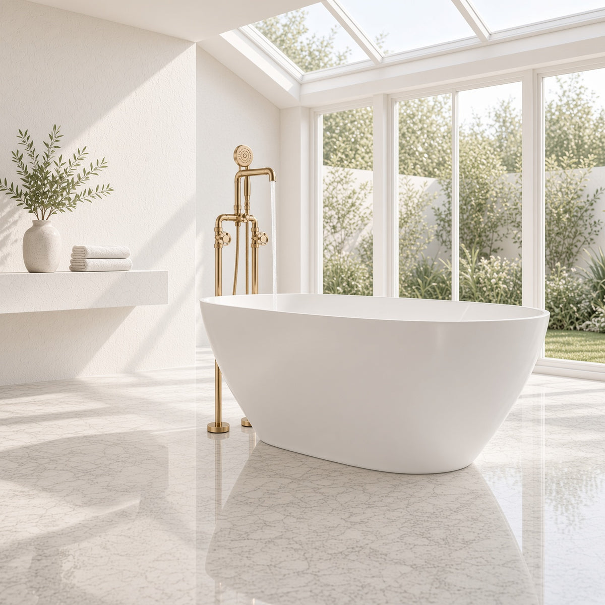 FANI|BATHROOM BATHTUB FAUCET FILLER FREE STANDING TUB FILLER