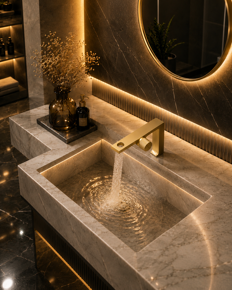 FLORA|LUXURY  MODERN SIGNLE HOLE BATHROOM FAUCET