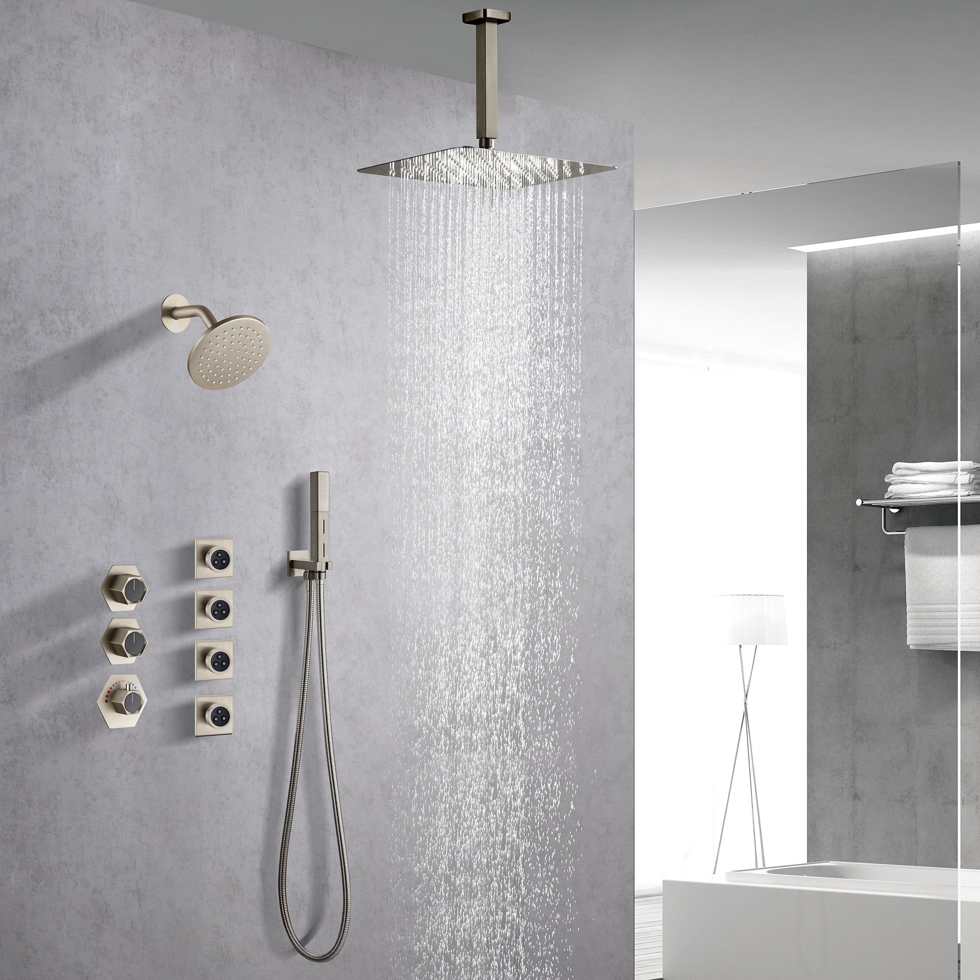 C様　売約済　sisandi MIES , RAIN SHOWER Ceiling Rain Shower Head 24 “ Big Square Ultra Thin Rainfall
