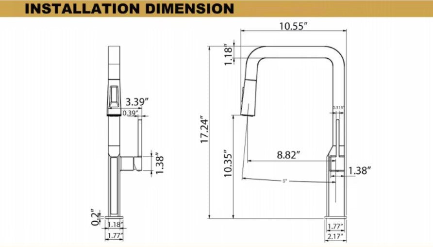 IZELA|Kitchen Faucet with Pullout Spray Head Digital Display Kitchen Faucet