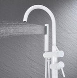 JEL|MODERN FREE STANDING WHITE BATHTUB FAUCET