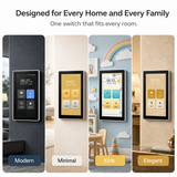 Wall LCD Light Switch Glass touch Screen Light Switch 6 in 1 1/2/3/4 Gang Curtain and Roller Blind Control Switch