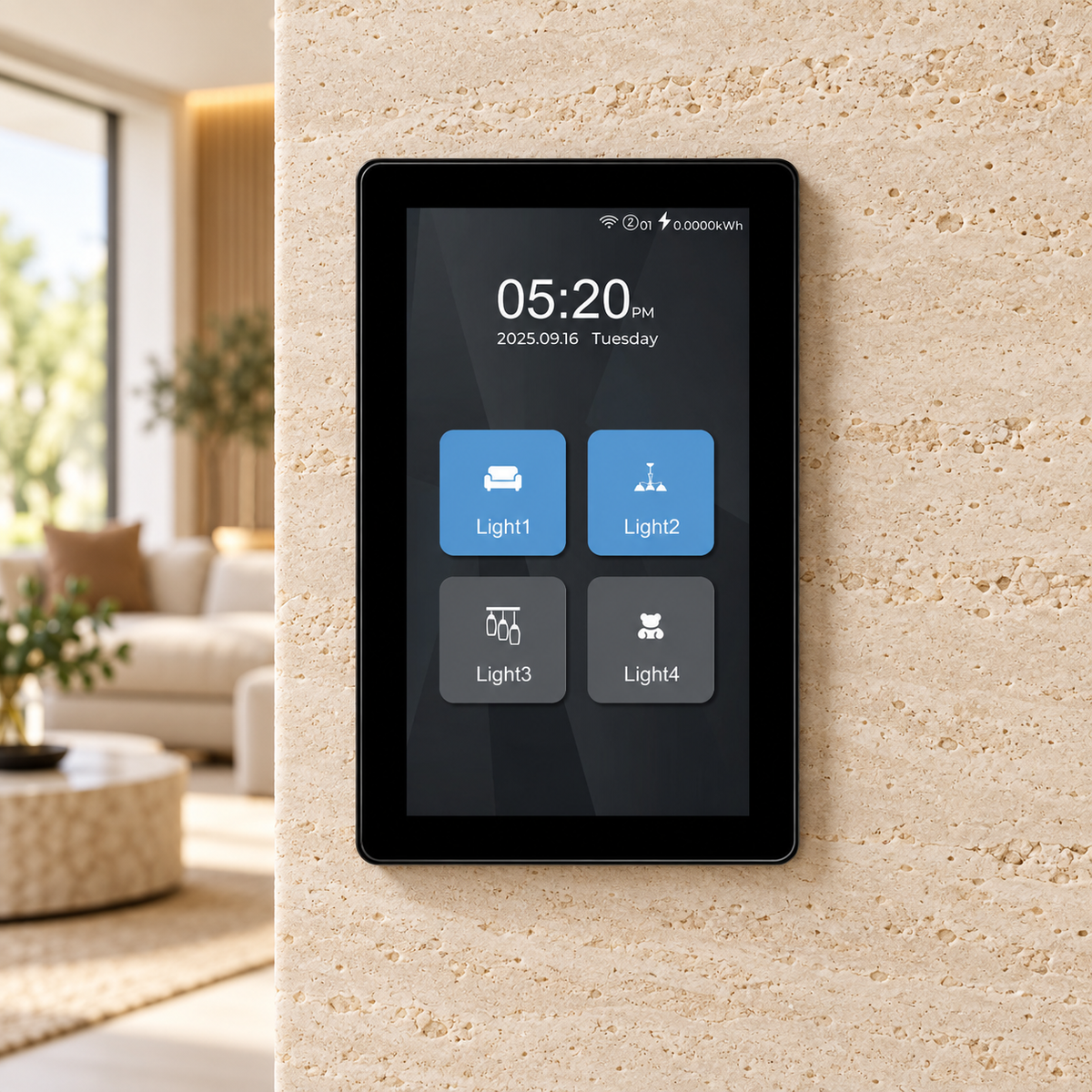 Wall LCD Light Switch Glass touch Screen Light Switch 6 in 1 1/2/3/4 Gang Curtain and Roller Blind Control Switch