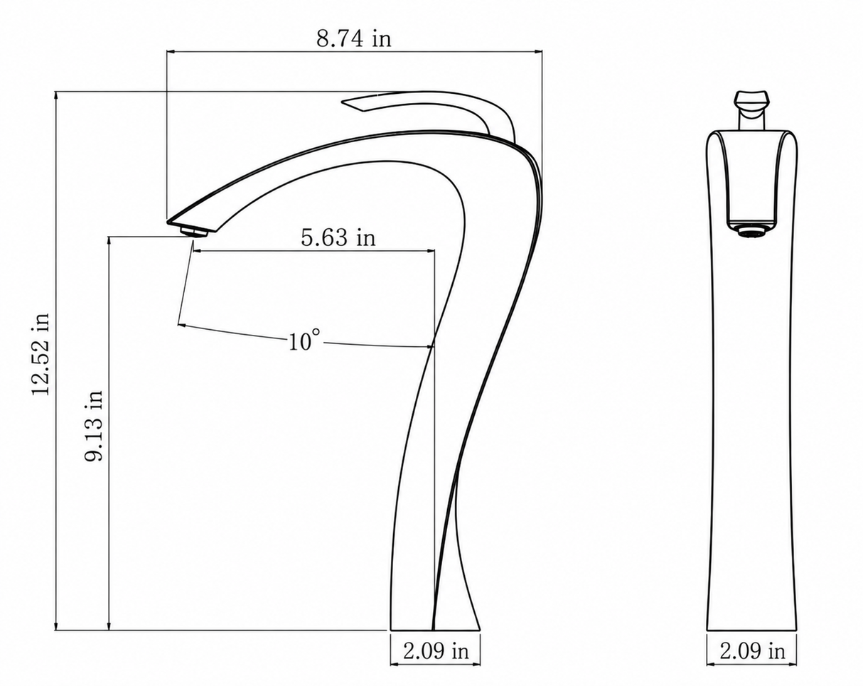 LAVERNE| Single-Hole Bathroom Faucet  Hot & Cold Bathroom Luxury  Faucet