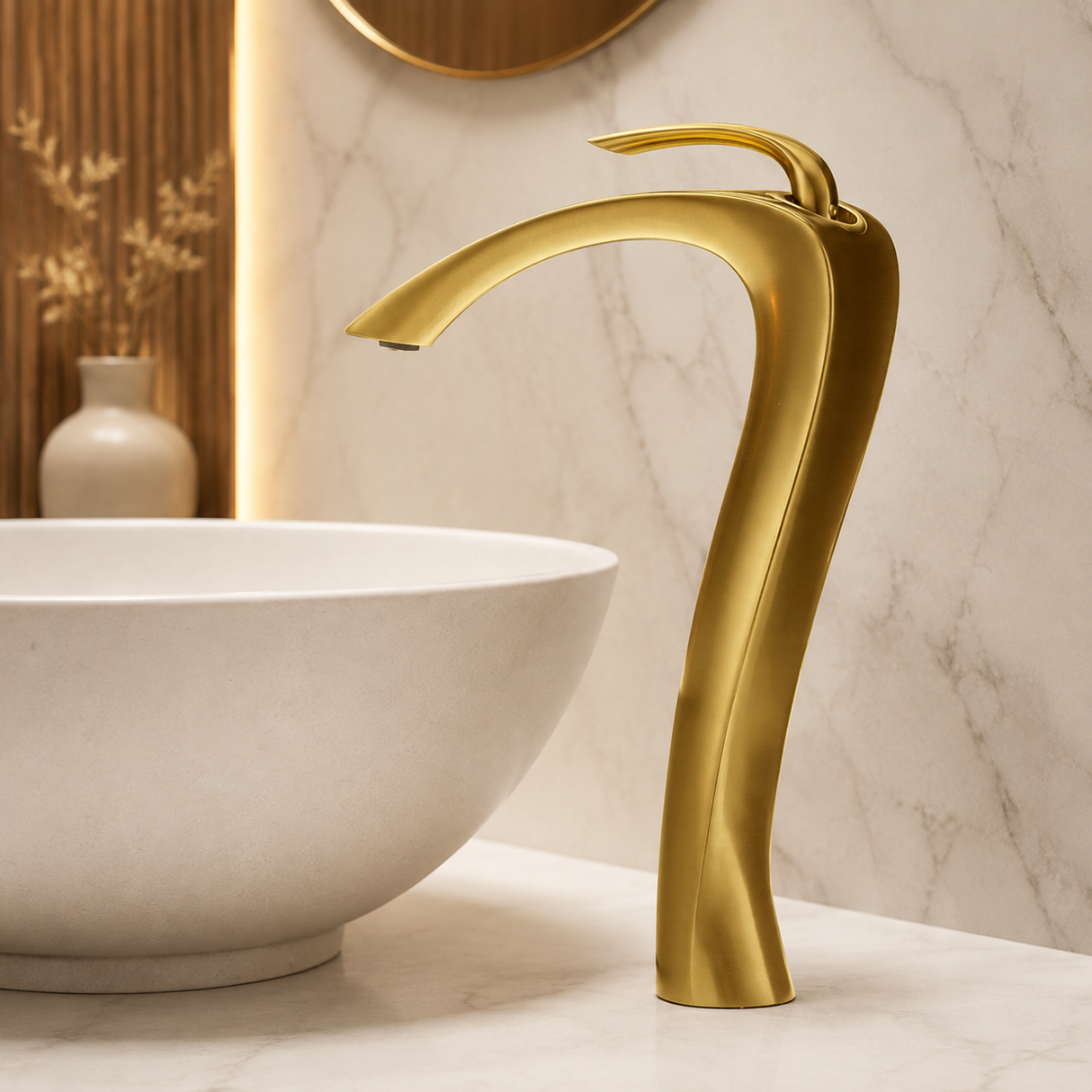 LAVERNE| Single-Hole Bathroom Faucet  Hot & Cold Bathroom Luxury  Faucet