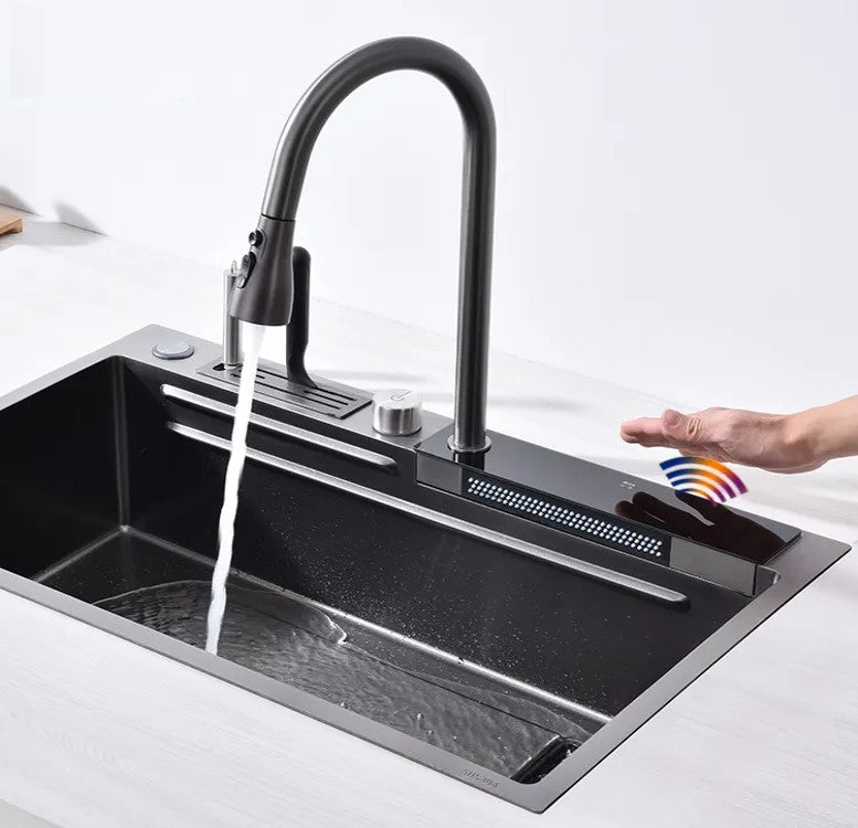 LIQUID| Complete Workstation Kitchen Sink with Digital Display Cup ...