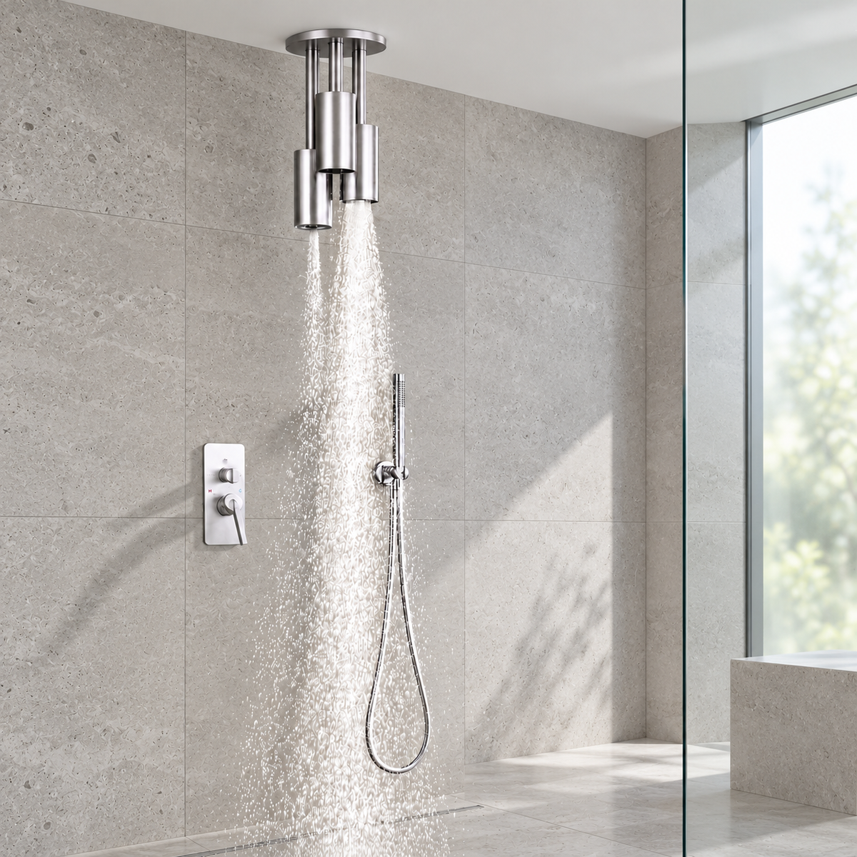 ATHENA|COMPLETE RAINFALL WATERFALL SHOWER SYSTEM
