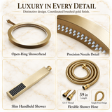 MARASI|20" COMPLETE LUXURY SHOWER SYSTEM RAINFALL SHOWER SYSTEM