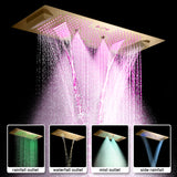 SAFARI|36"X 16" COMPLETE LUXURY LED MUSIC SHOWER SYSTEM DIGITAL DISPLAY THERMOSTATIC VALVE