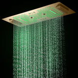 SAFARI|36"X 16" COMPLETE LUXURY LED MUSIC SHOWER SYSTEM DIGITAL DISPLAY THERMOSTATIC VALVE