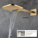 AREZO Rainfall Waterfall Shower System with Hand Shower & 6 Body Sprays