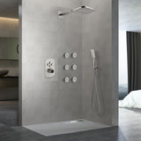 AREZO Rainfall Waterfall Shower System with Hand Shower & 6 Body Sprays