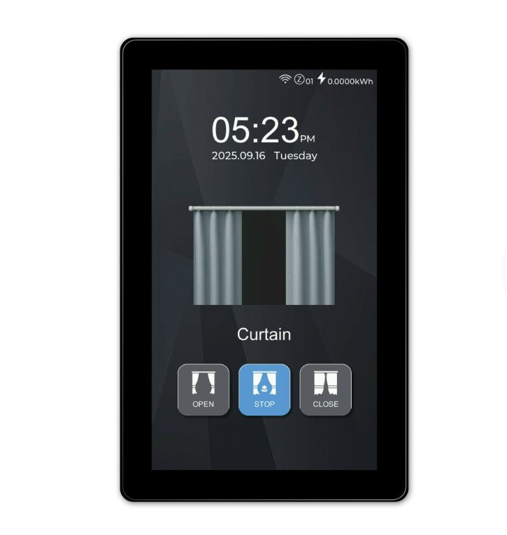 Wall LCD Light Switch Glass touch Screen Light Switch 6 in 1 1/2/3/4 Gang Curtain and Roller Blind Control Switch