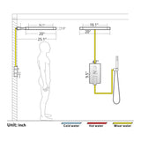 MARASI|20" COMPLETE LUXURY SHOWER SYSTEM RAINFALL SHOWER SYSTEM