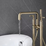 Melony|free Standing Tub Filler Faucet 3 Handles Bath Tub Faucet