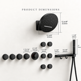 SOLARA| RAINFALL WATERFALL COMPLETE THERMOSTATIC SHOWER SYSTEM WITH 6 BODY JETS