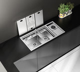 NIX38|38.5" X 17.7" IN COMPLETE LUXURY WORK STATION HIDDEN KITCHEN HYDRO PURIFCATION KITCHEN SINK