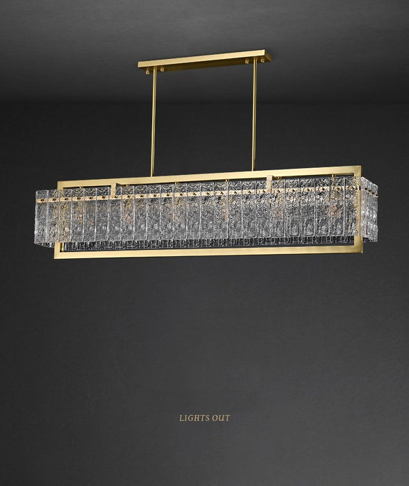 NORA|Modern Luxury Light Fixture Copper Glass Chandelier Gold Crystal Chandelier