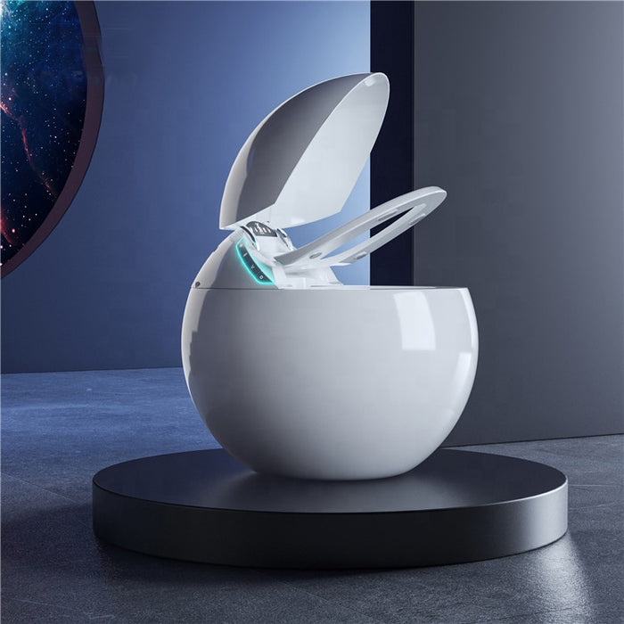 PLASMA One-piece Smart Toilet Round shaped fully automatics luxury smart  toilet