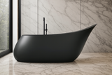 KANARI|70" FREE STANDNING BATHTUB SOLID SURAFCE STONE RESIN SOAKING TUB