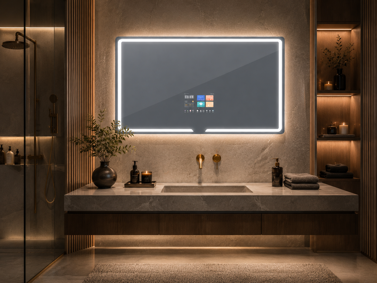 REEF Smart LED Bathroom Mirror Built-in TV screen  Wi-Fi Bluetooth Intelligent bathroom mirror
