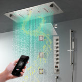 SAFARI|36"X 16" COMPLETE LUXURY LED MUSIC SHOWER SYSTEM DIGITAL DISPLAY THERMOSTATIC VALVE