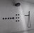 SOLARA| RAINFALL WATERFALL COMPLETE THERMOSTATIC SHOWER SYSTEM WITH 6 BODY JETS
