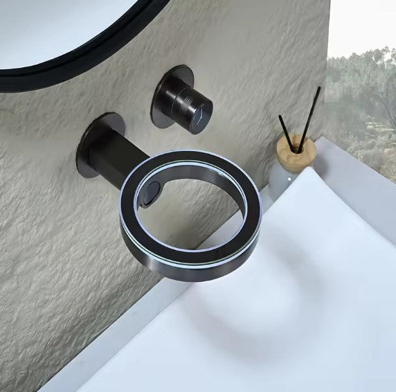 SORA|MODERN STYLISH DESIGN BATHROOM FAUCET SINGLE HANDLE WITH DIGITAL DISPLAY LED BASIN FAUCET