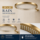 SPHERE 20 in Complete Dual Showerhead System – Luxury Ring Rainfall Shower Set