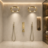 SPHERE 20 in Complete Dual Showerhead System – Luxury Ring Rainfall Shower Set