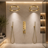 SPHERE 20 in Complete Dual Showerhead System – Luxury Ring Rainfall Shower Set