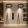 SPHERE 20 in Complete Dual Showerhead System – Luxury Ring Rainfall Shower Set
