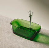 ASPPIRE| 62" Pure Resin Freestanding Bathtub with a Transparent Finish Luxury  Freestanding Bathtub