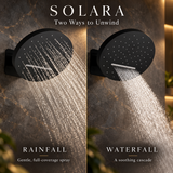 SOLARA| RAINFALL WATERFALL COMPLETE THERMOSTATIC SHOWER SYSTEM WITH 6 BODY JETS