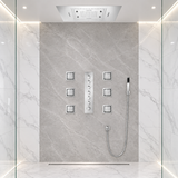 PRECISION|  32" Luxury Complete  Shower System Rain Waterfall Mist Spray Function 6 Large Body Jets & Hand Shower