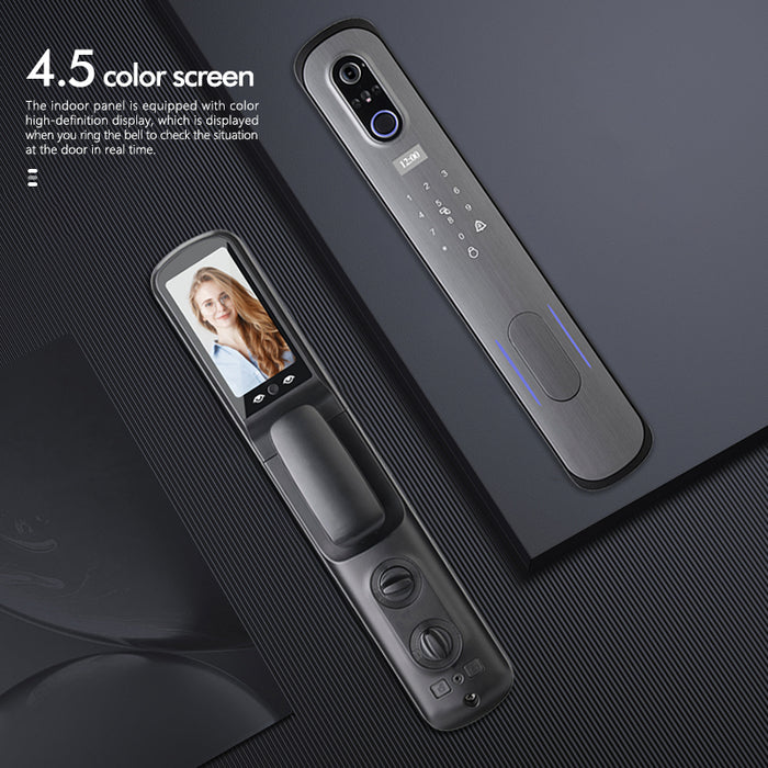 VOICE| 3D Face recognition smart door lock with video intercom feature biometric fingerprint smart door lock