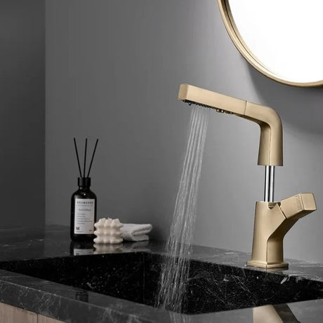 VERONA Modern Design Single Hole Bathroom Faucet Multifunction Adjustable Bathroom Faucet