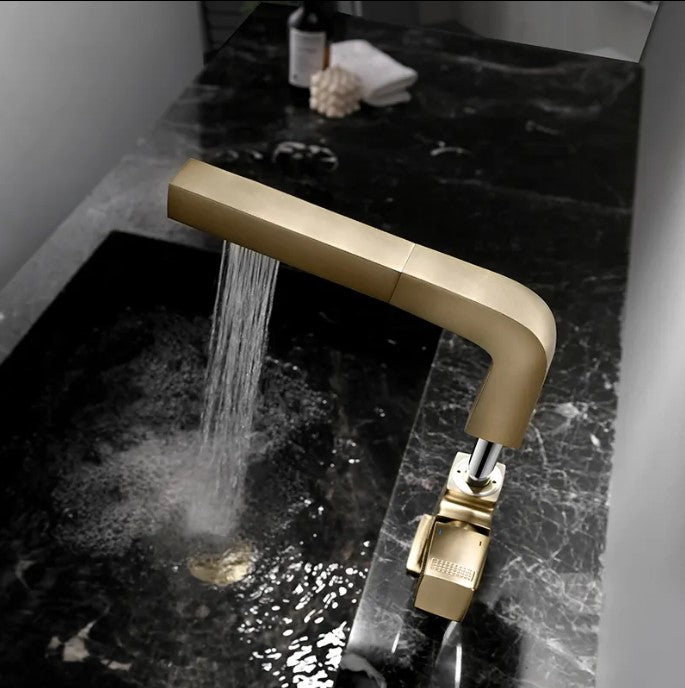 VERONA Modern Design Single Hole Bathroom Faucet Multifunction Adjustable Bathroom Faucet