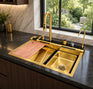 SURFACE| 31.5" COMPLETE WORKSTATION KITCHEN SINK CUP RINSER KITCHEN SINK