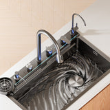 RAVE|31.5" COMPLETE WORKSTATION KITCHEN SINK WITH CUP RINSER KITCHEN SINK