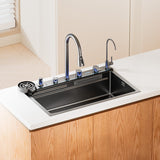 RAVE|31.5" COMPLETE WORKSTATION KITCHEN SINK WITH CUP RINSER KITCHEN SINK