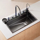 RAVE|31.5" COMPLETE WORKSTATION KITCHEN SINK WITH CUP RINSER KITCHEN SINK