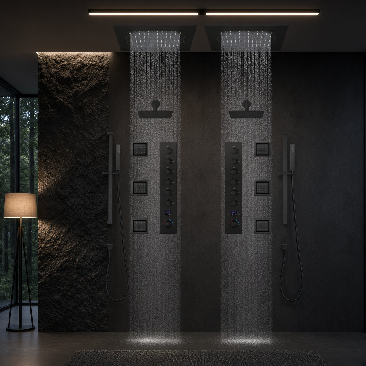 ENCORE|COMPLETE LUXURY DUAL SHOWERHEAD LED MUSIC SHOWER SYSTEM
