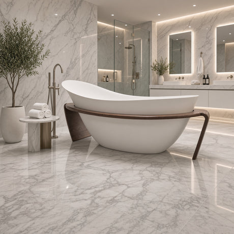 ARTICA|71" FREE STANDNING BATHTUB SOLID SURFACE STONE RESIN  STYLISH SOAKING TUB