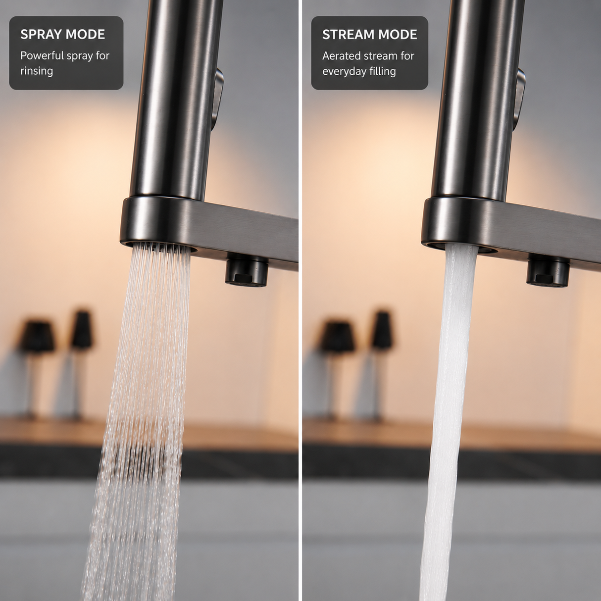 ARIAS| Touch Single Hole Kitchen Faucet Digital Display and Sensor